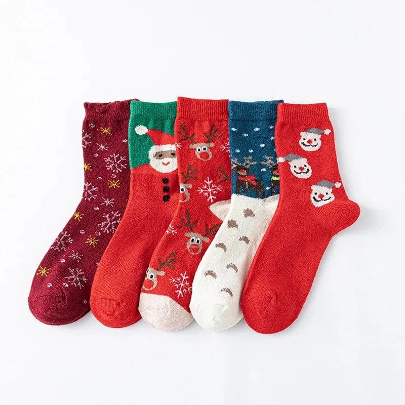 Chaussette de Noel Femme - Edition Cadeaux Pack de 5 pairs