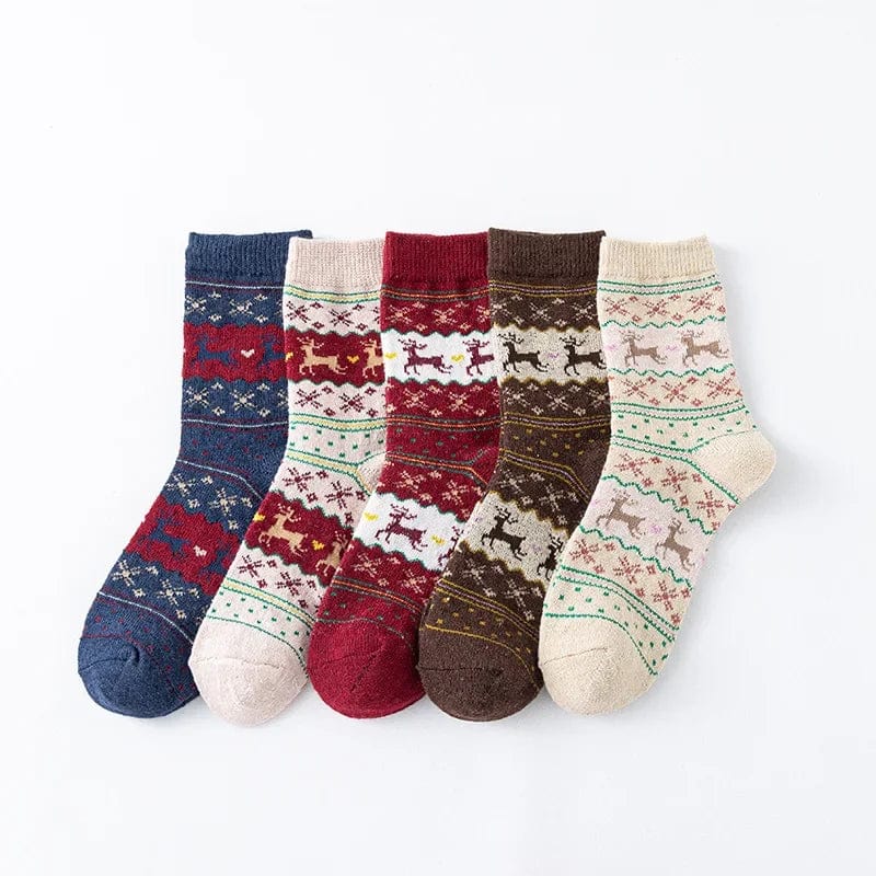 Chaussette de Noel Femme - Edition Cadeaux Pack de 5 pairs