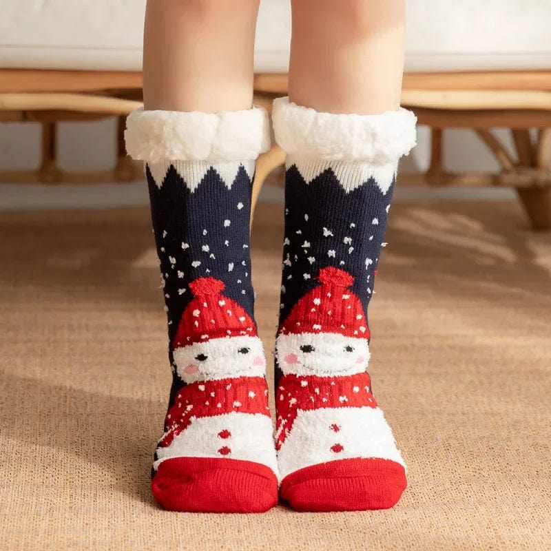 Chausson Chaussette de Noel Femme - Fourré et Chaud