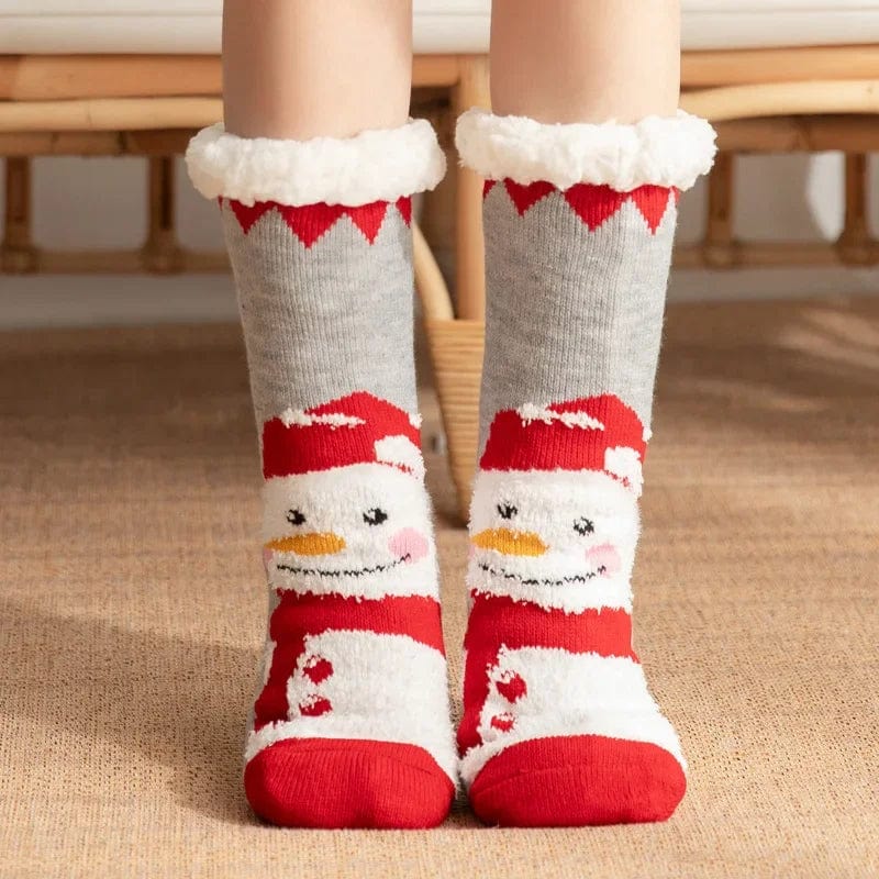 Chausson Chaussette de Noel Femme - Fourré et Chaud