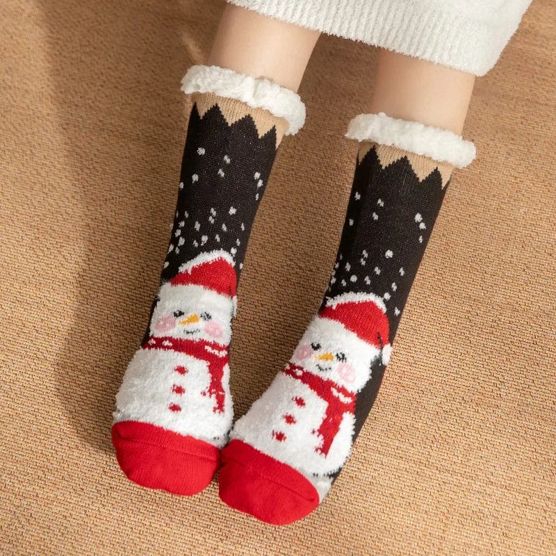 Chausson Chaussette de Noel Femme - Fourré et Chaud
