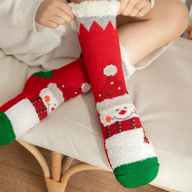 Chausson Chaussette de Noel Femme - Fourré et Chaud