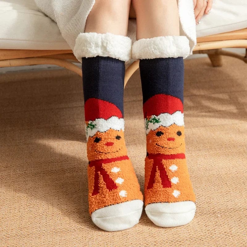 Chausson Chaussette de Noel Femme - Fourré et Chaud