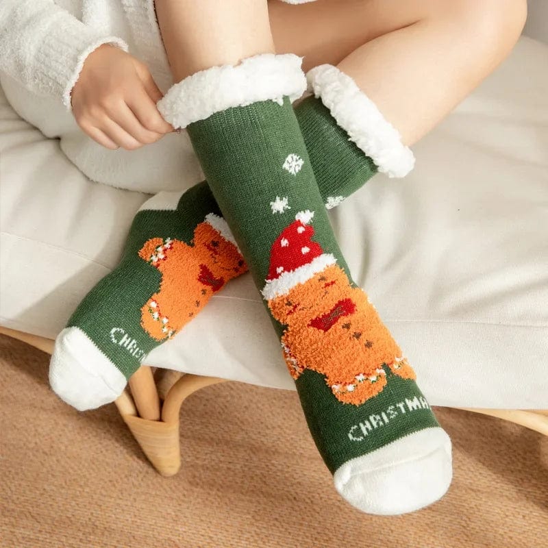 Chausson Chaussette de Noel Femme - Fourré et Chaud