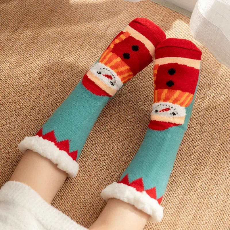 Chausson Chaussette de Noel Femme - Fourré et Chaud