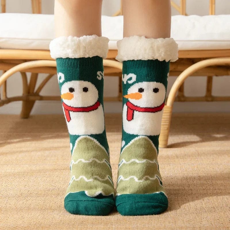 Chausson Chaussette de Noel Femme - Fourré et Chaud