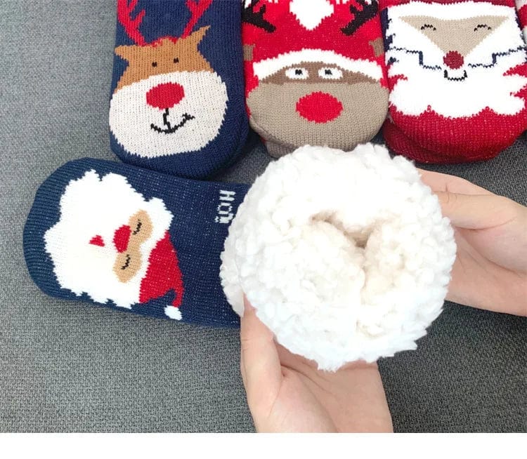 Chausson Chaussette de Noel Femme - Fourré et Chaud
