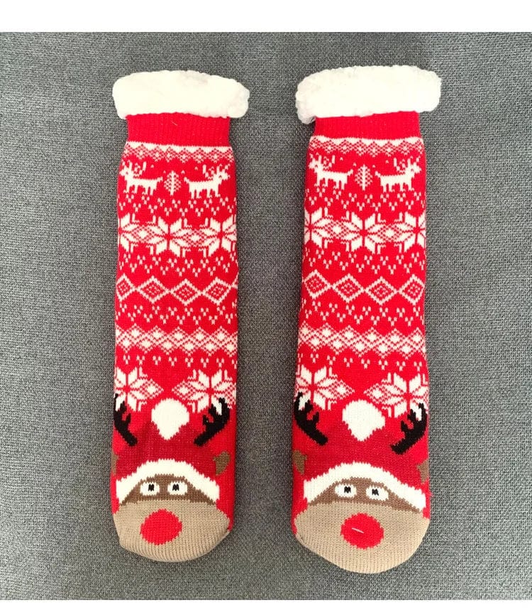Chausson Chaussette de Noel Femme - Fourré et Chaud