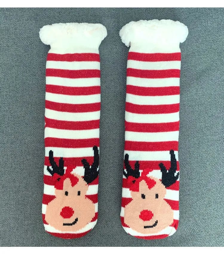 Chausson Chaussette de Noel Femme - Fourré et Chaud