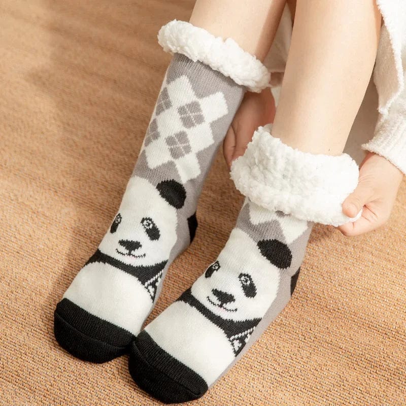 Chausson Chaussette de Noel Femme - Fourré et Chaud