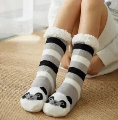 Chausson Chaussette de Noel Femme - Fourré et Chaud
