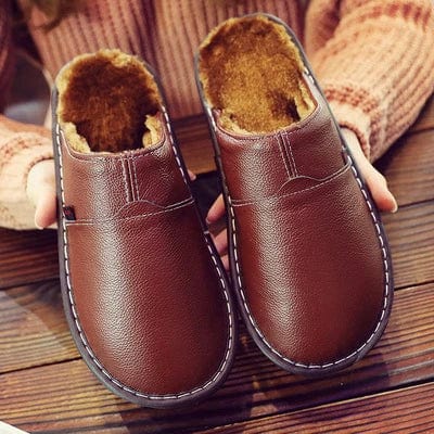 Chausson Cuir Homme - Fourré