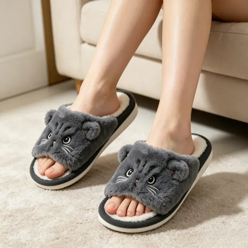 Mule Ouverte Chat pour Femme