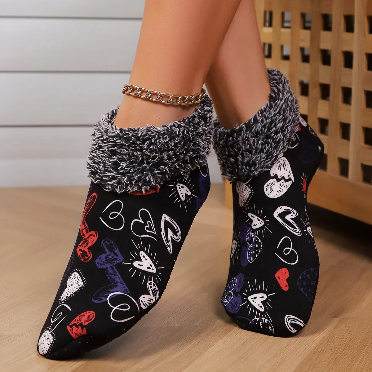 Chausson Chaussette Antidérapant Femme - Différents coloris