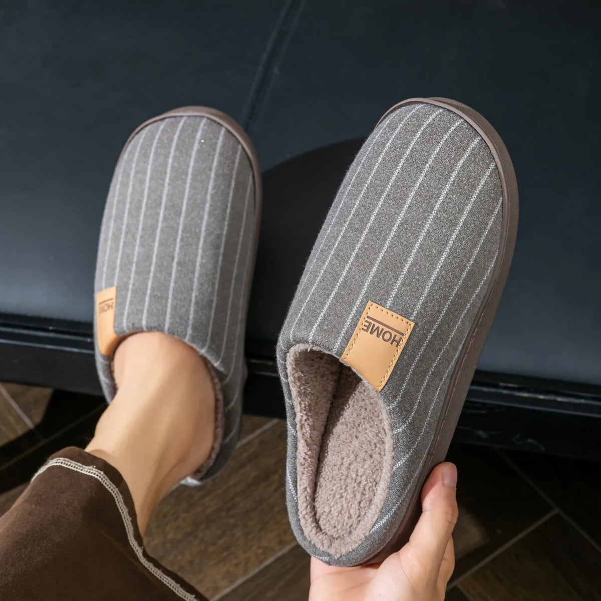 Chausson Homme Moderne - Doux et Respirant