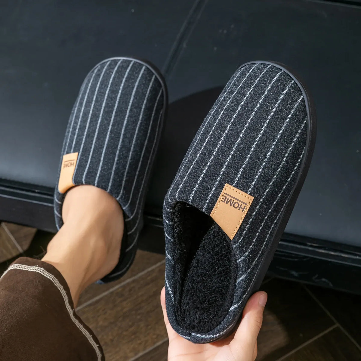 Chausson Homme Moderne - Doux et Respirant