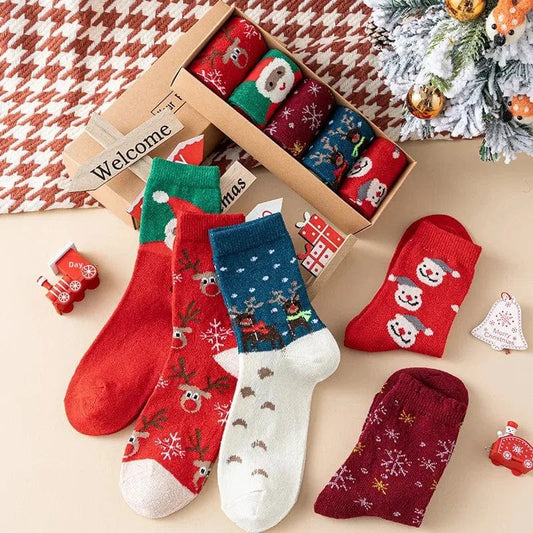 Chaussette de Noel Femme - Edition Cadeaux Pack de 5 pairs