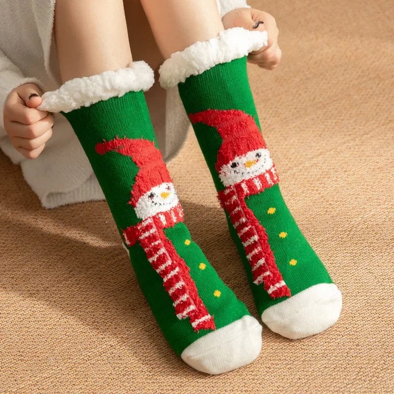 Chausson Chaussette de Noel Femme - Fourré et Chaud