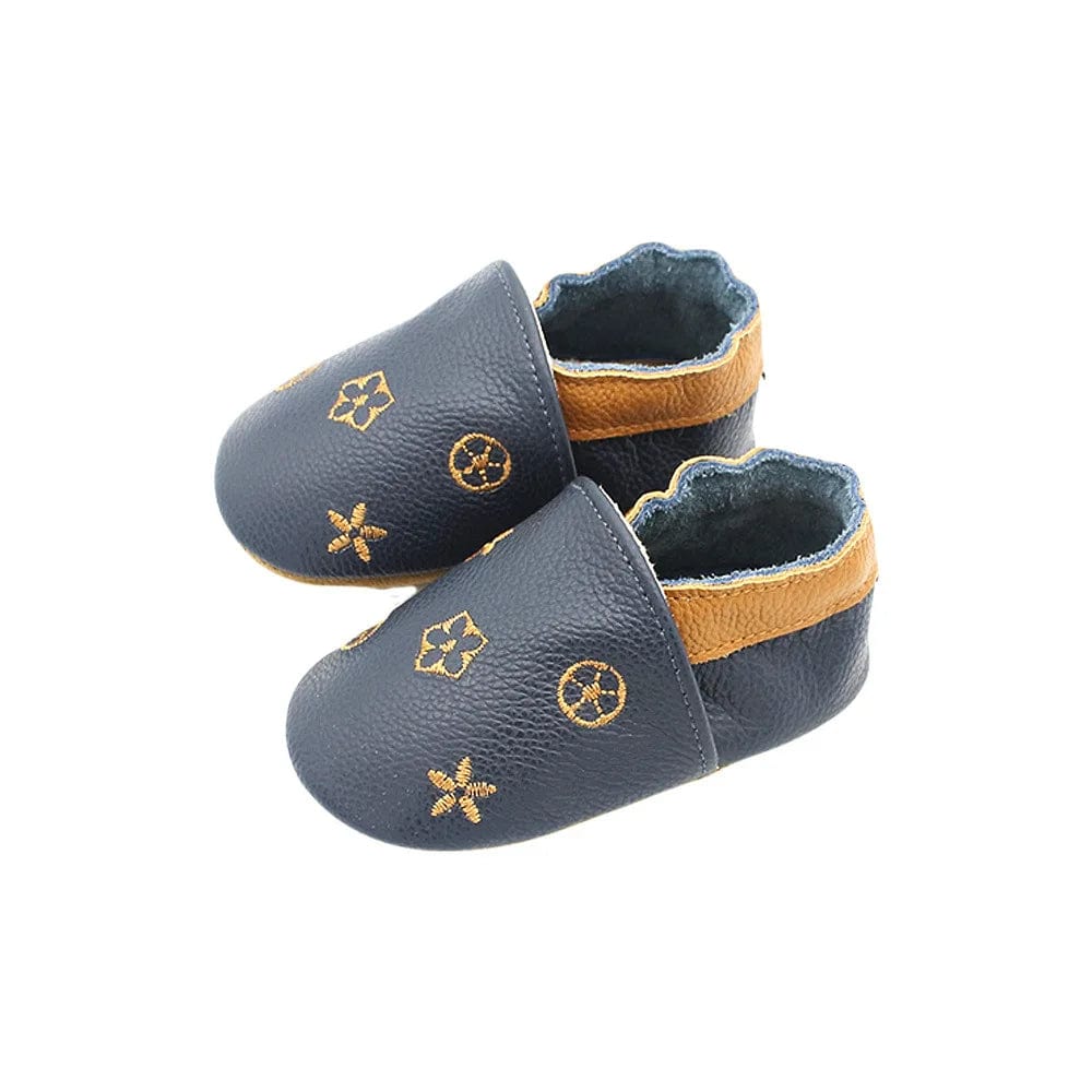 Chausson Cuir Bébé - Etoiles