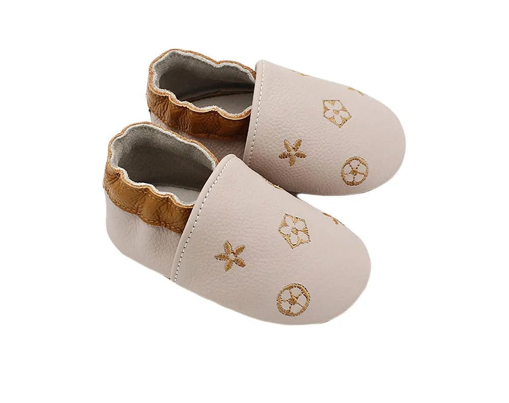 Chausson Cuir Bébé - Etoiles