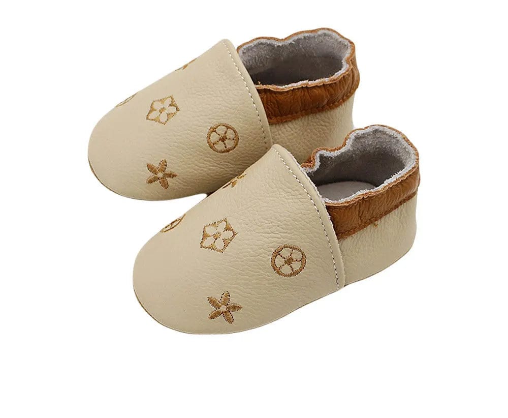 Chausson Cuir Bébé - Etoiles