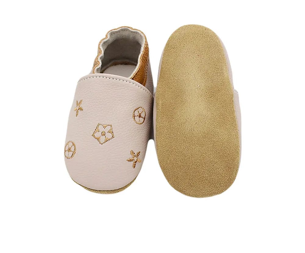 Chausson Cuir Bébé - Etoiles