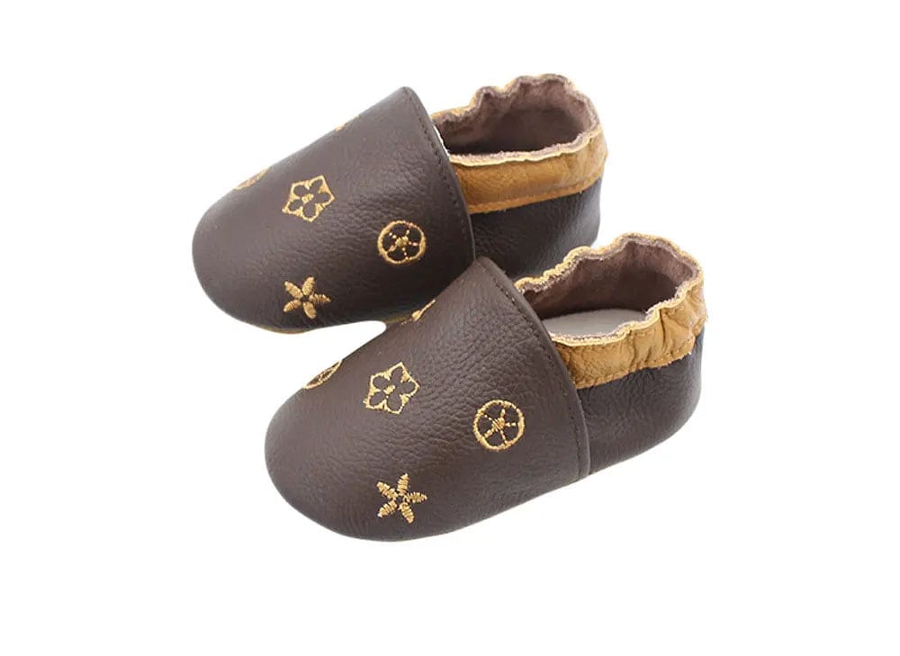 Chausson Cuir Bébé - Etoiles