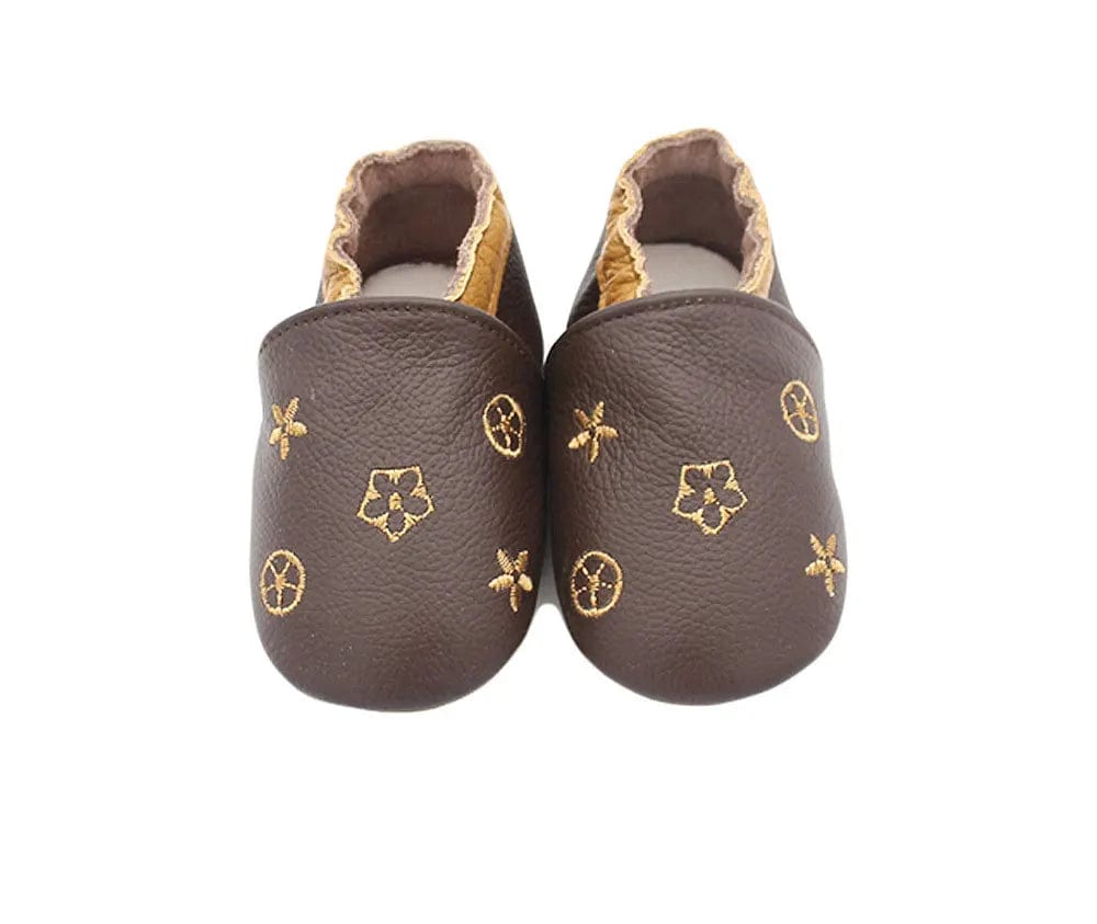 Chausson Cuir Bébé - Etoiles