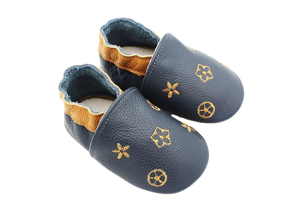 Chausson Cuir Bébé - Etoiles