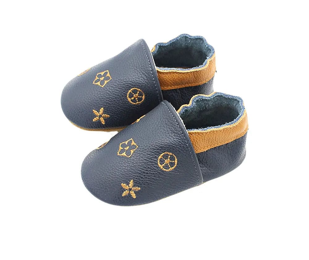 Chausson Cuir Bébé - Etoiles