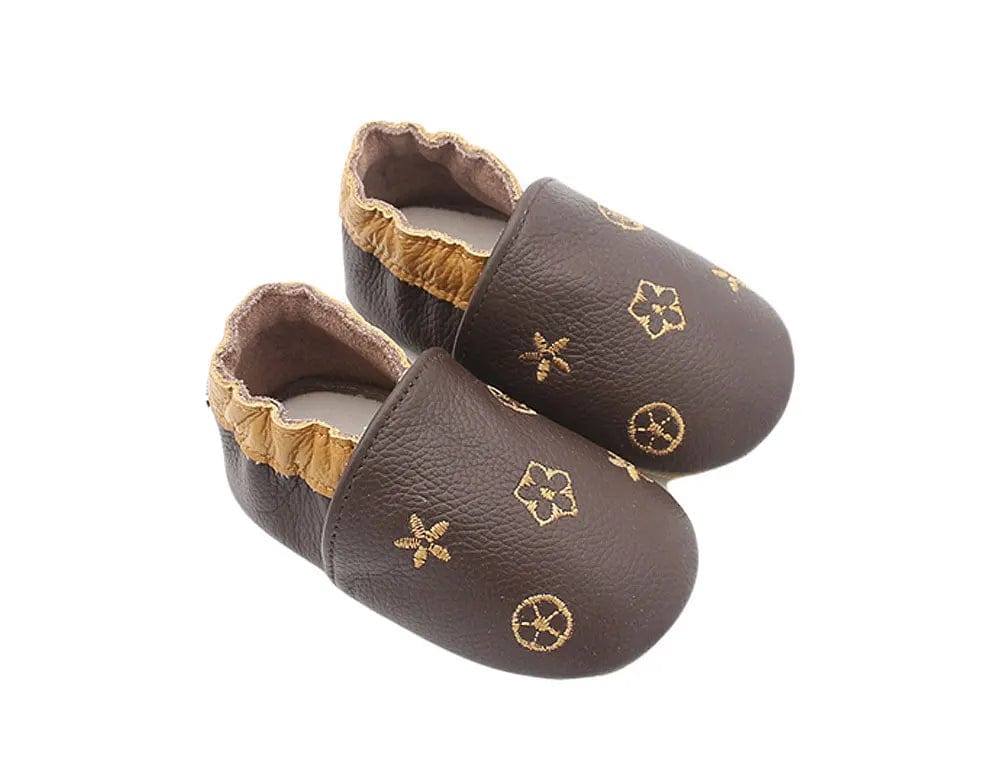 Chausson Cuir Bébé - Etoiles