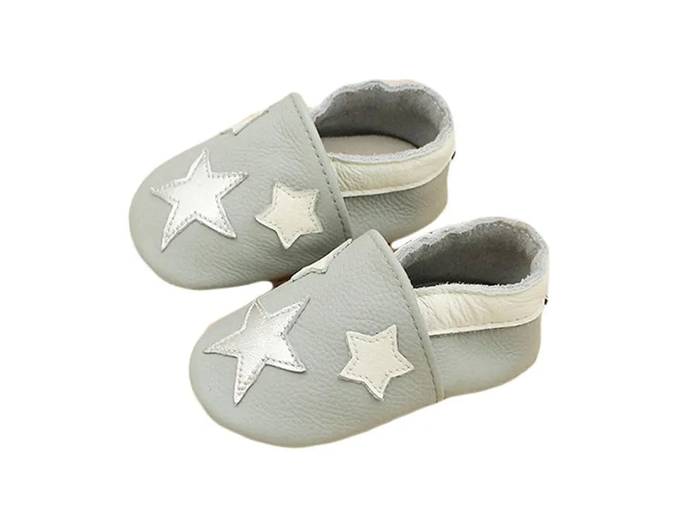 Chausson Cuir Bébé - Etoiles