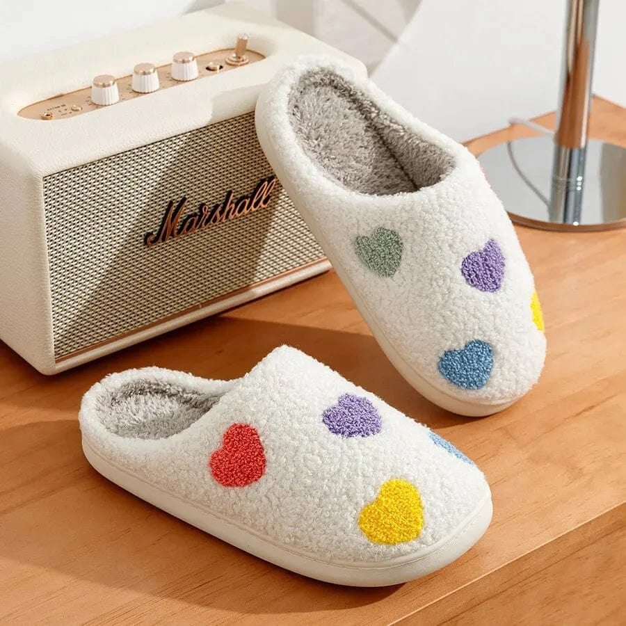 Chausson Douillet pour Femme - Petits Coeurs Multicolore