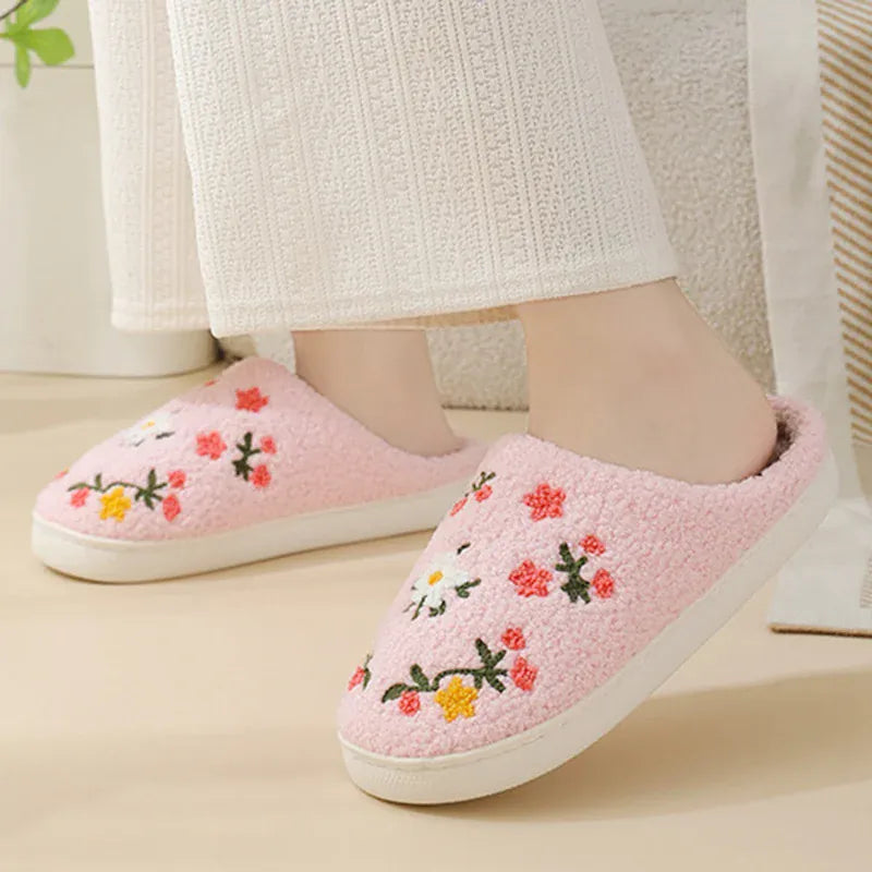 Chausson Elégant Femme Fleurs