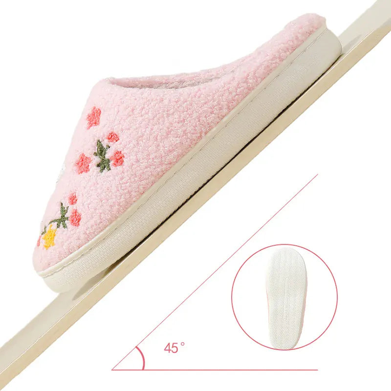 Chausson Elégant Femme Fleurs