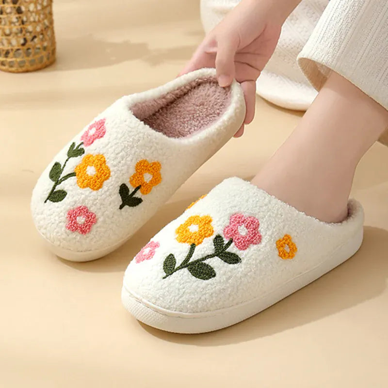 Chausson Elégant Femme Fleurs