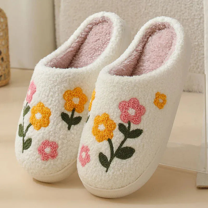 Chausson Elégant Femme Fleurs