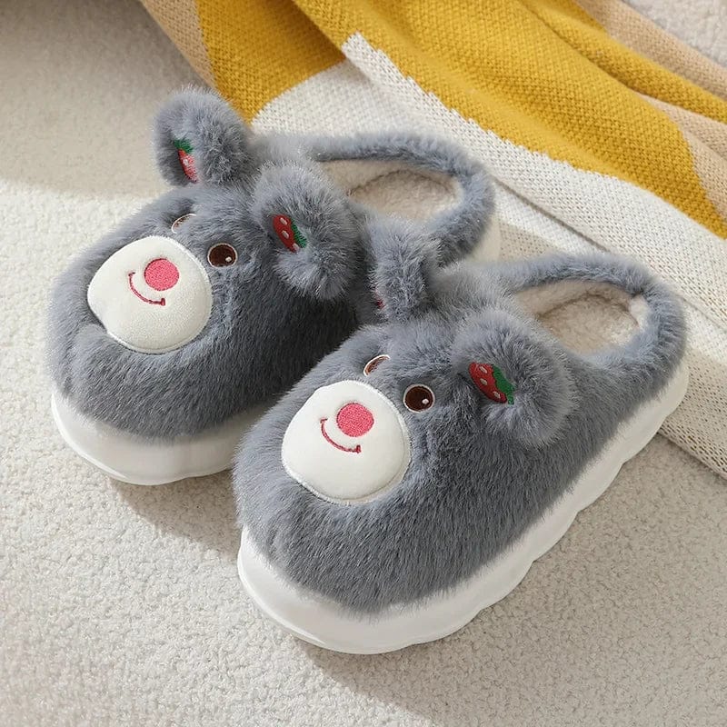 Pantoufles Homme Chaussons Fantaisie Adulte Chaussons Ours Peluche