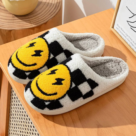 Chausson Rigolo - Edition Smiley - Jaune et Damier