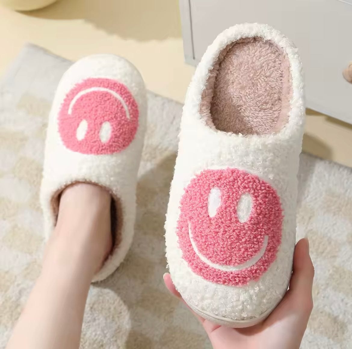 Chausson Rigolo - Edition Smiley - Rose