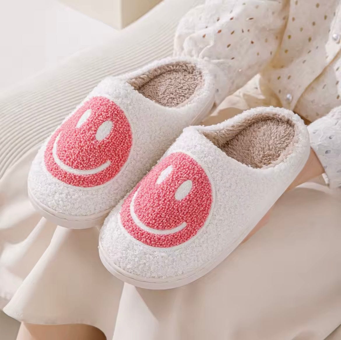 Chausson Rigolo - Edition Smiley - Rose