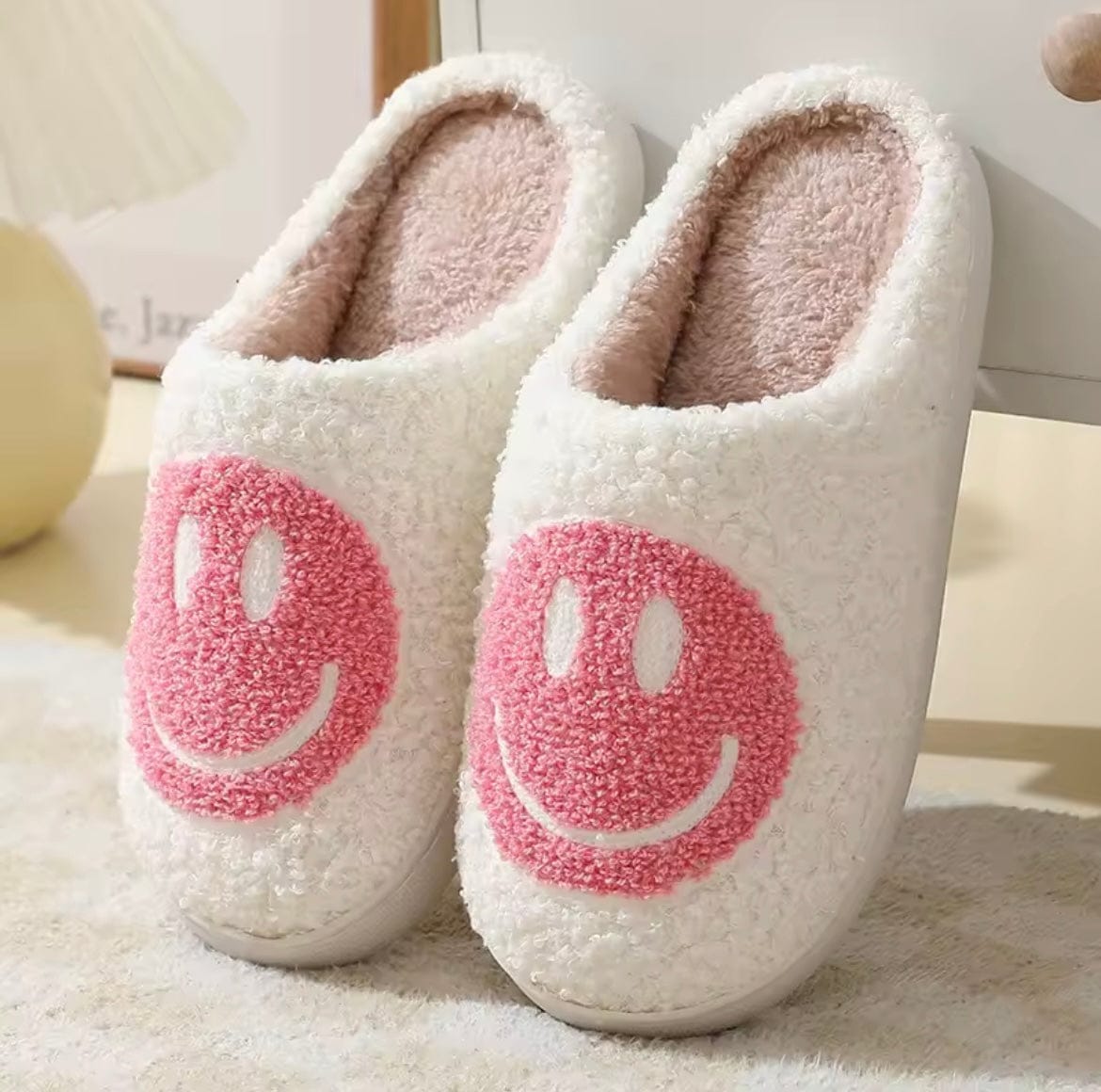 Chausson Rigolo - Edition Smiley - Rose