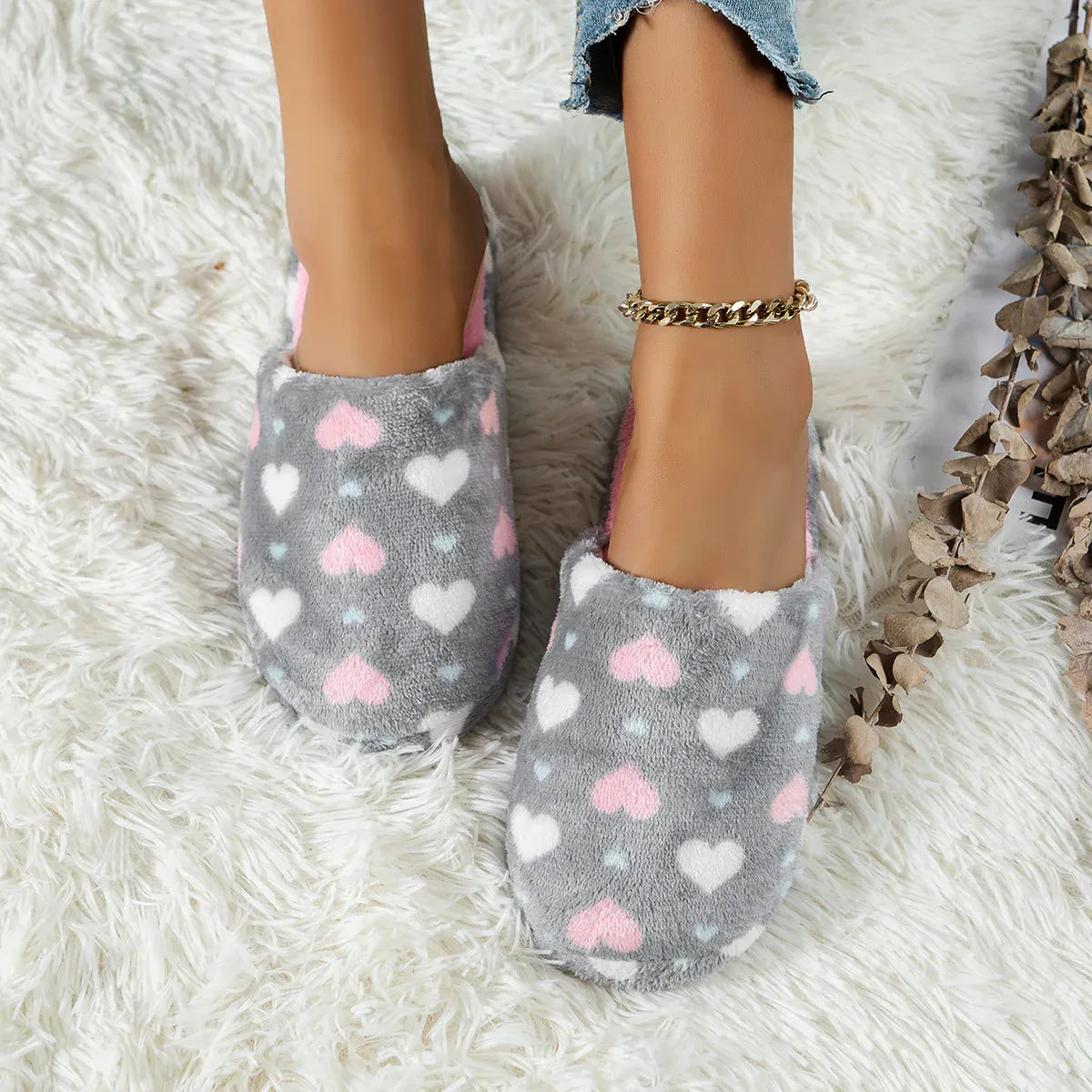 Chausson Douillet pour Femme - Petits Coeurs