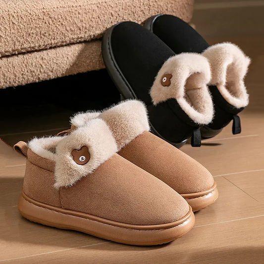 Chaussons Bottines Fourrées Femme
