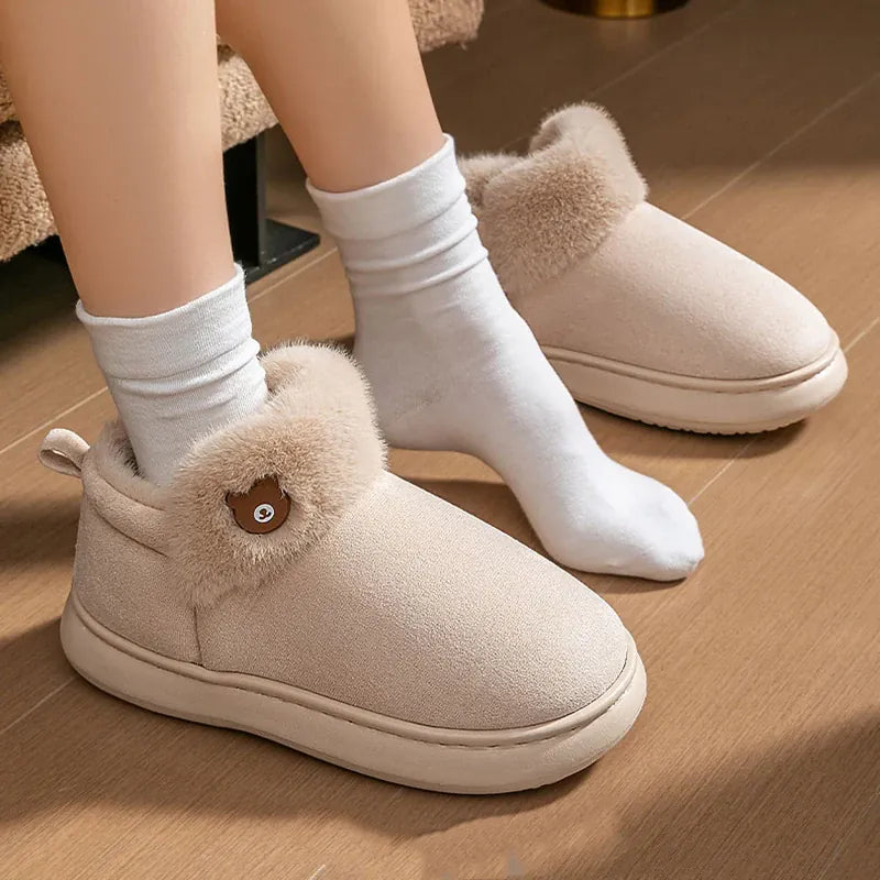 Chaussons Bottines Fourrées Femme