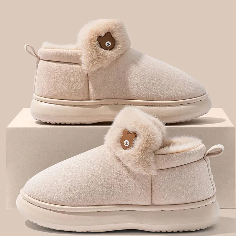 Chaussons Bottines Fourrées Femme