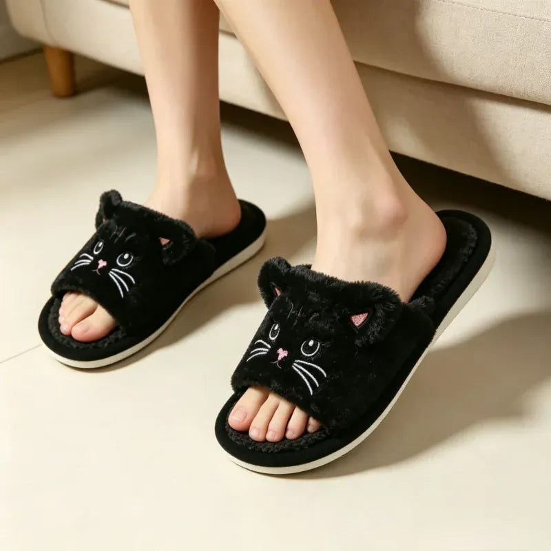 Mule Ouverte Chat pour Femme