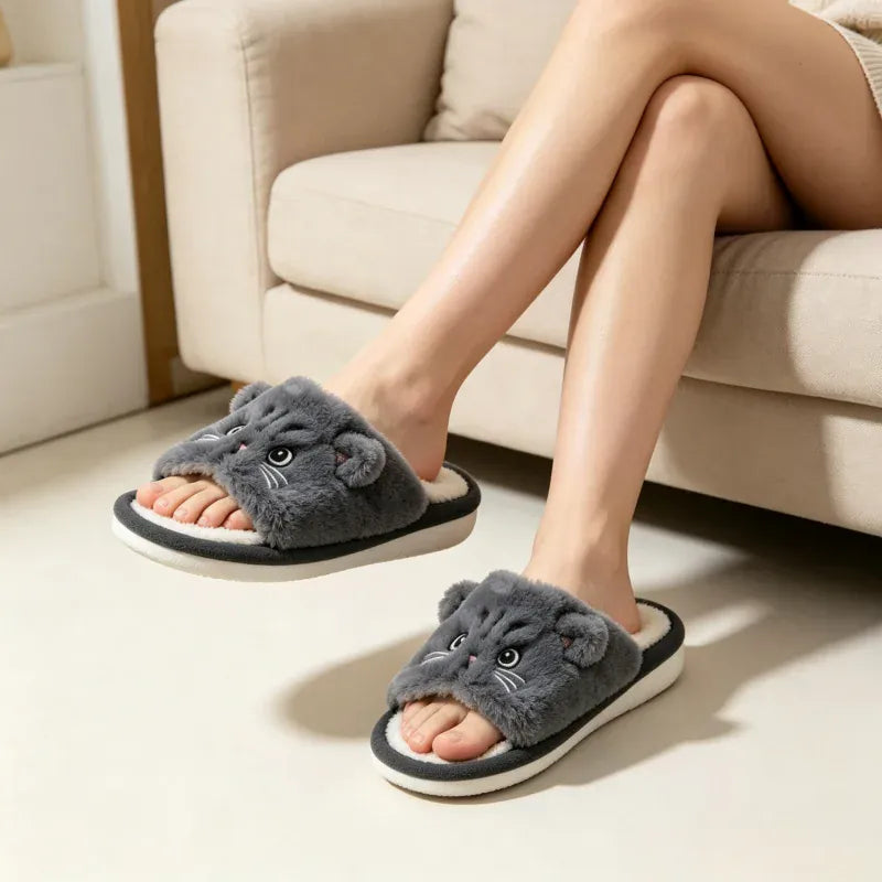 Mule Ouverte Chat pour Femme