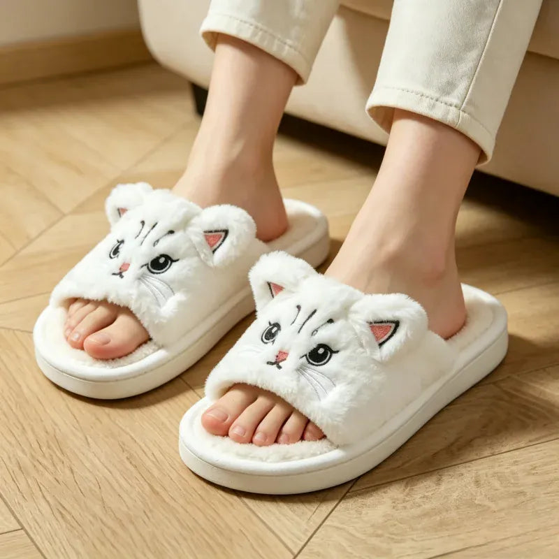 Mule Ouverte Chat pour Femme