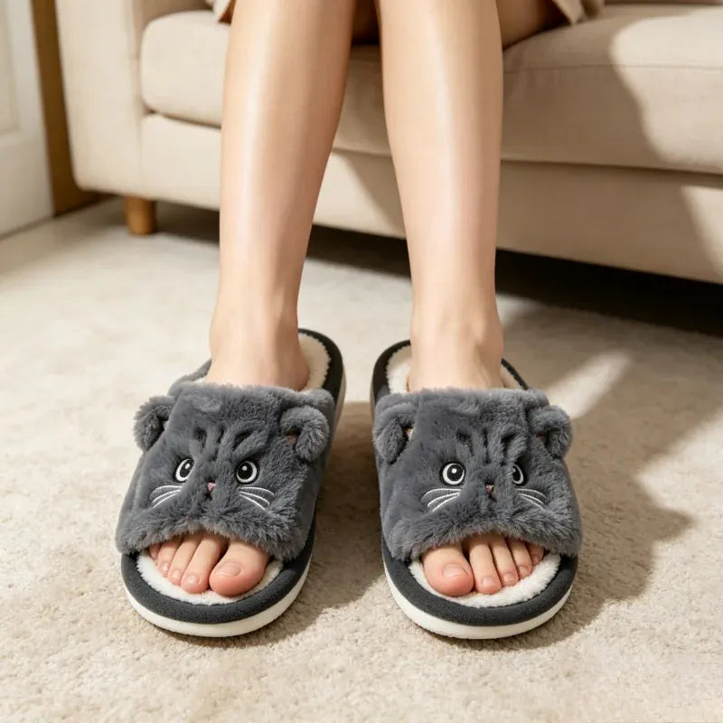 Mule Ouverte Chat pour Femme